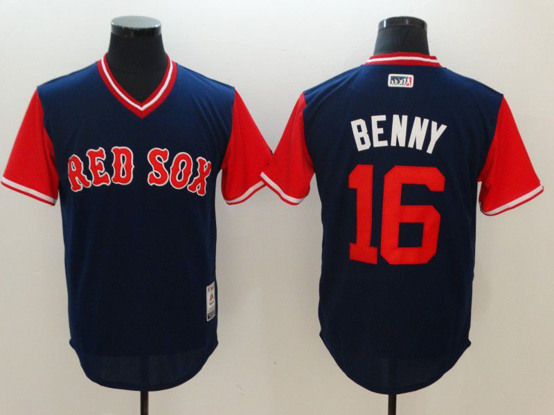 Men Boston Red Sox 16 Benny Blue Rush Limited MLB Jerseys